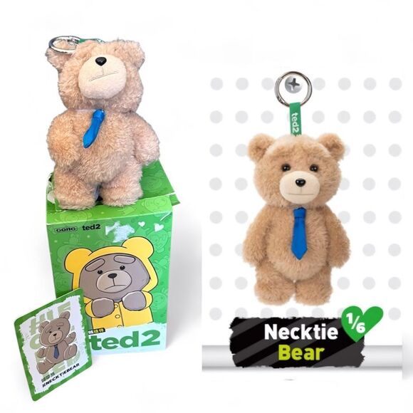 Pop Mart Ted2 Teddy Bear Action Plush Pendant - Necktie Bear - Picture 15 of 15